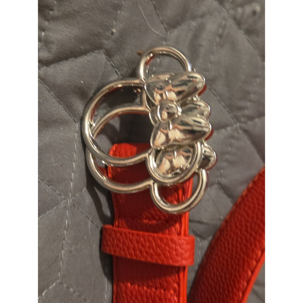 Women's Minnie Mouse Disney Belt Faux Leather Red Size M/L